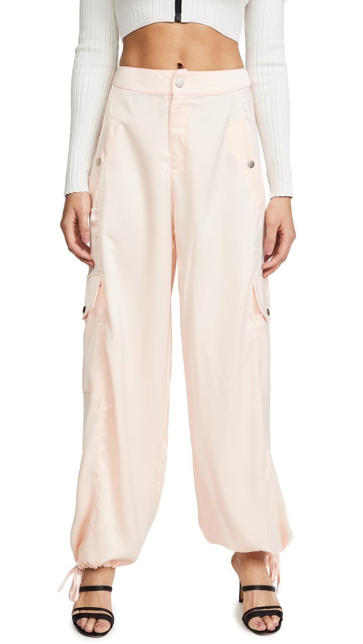 Kendall Kylie Satin Cargo Pants