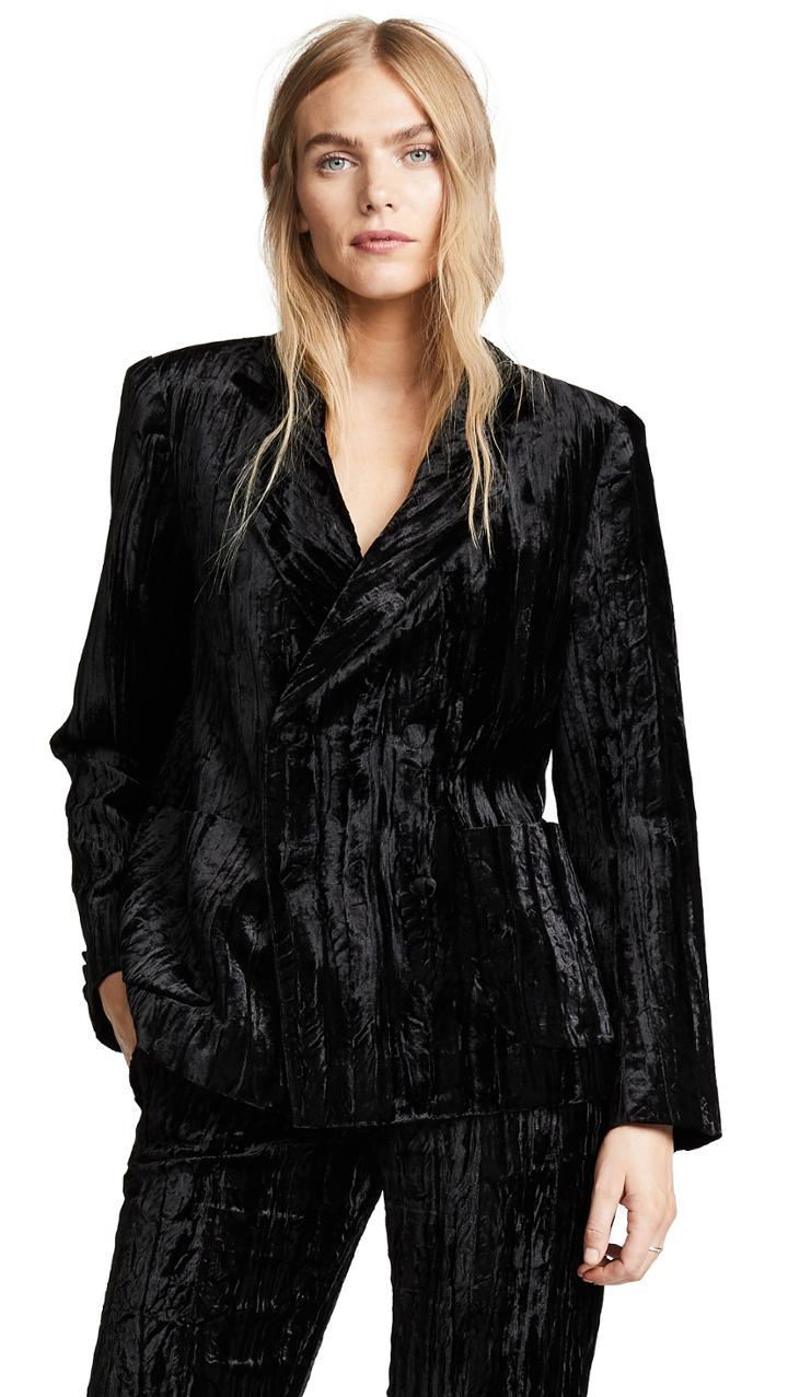 Jourden Crushed Velvet Blazer