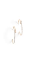 Adina Reyter 14k Medium Crossover Hoop Earrings