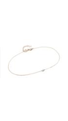 Mateo 14k Gold Single Diamond Bezel Chain Anklet