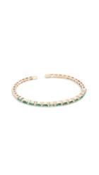 Suzanne Kalan 18k Emerald Bangle Bracelet