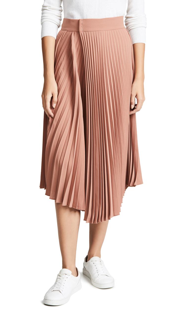 Vince Drape Pleated Skirt