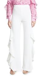 Alice Olivia Estell Ruffle Slit Pants