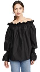 Adam Lippes Taffeta Off Shoulder Top