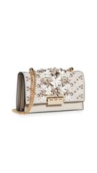 Zac Zac Posen Earthette Floral Applique Chain Shoulder Bag