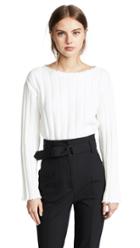 Alexanderwang T Raw Edge Off Shoulder Pullover