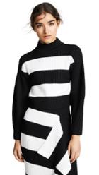 Tibi Cropped Wool Pullover