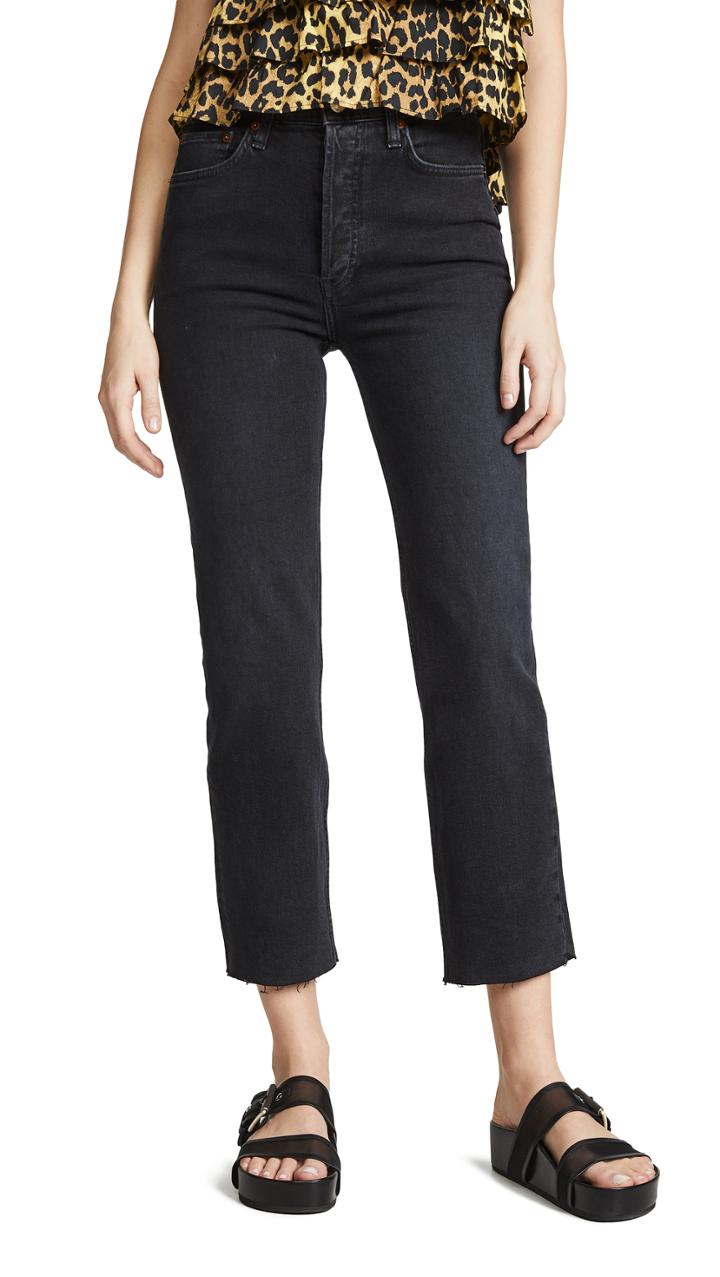 Re Done High Rise Stovepipe Jeans