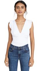 Susana Monaco Ruffle Edge Wide Strap Tank