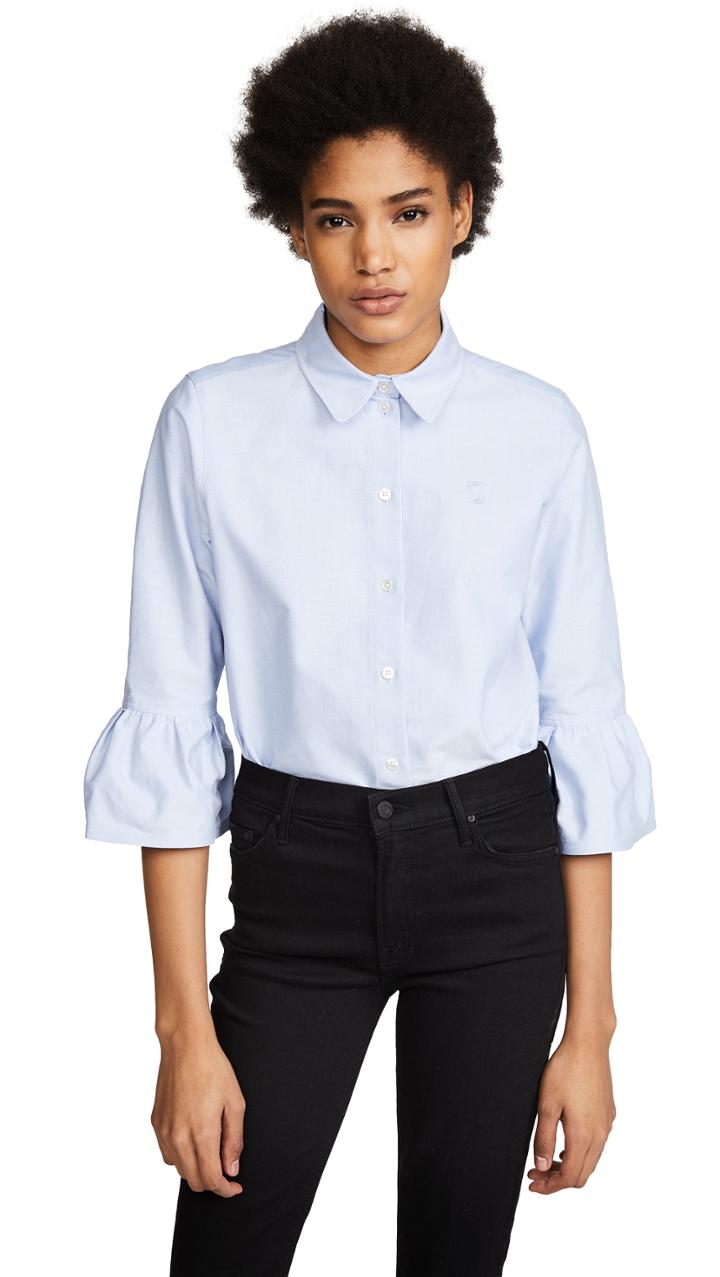 Marc Jacobs Button Down With Ruffle Sleeve