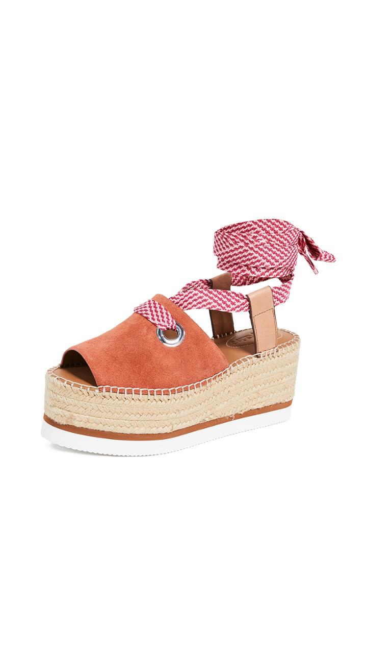 See By Chloe Glyn Amber Lace Up Espadrilles
