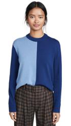 Theory Cashmere Colorblock Crew