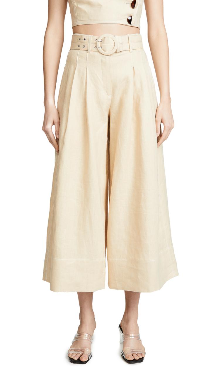 Nicholas Belted Wide Leg Pants