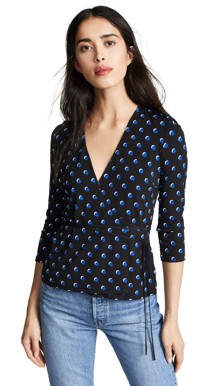 Bailey44 Wrapture Dot Print Top