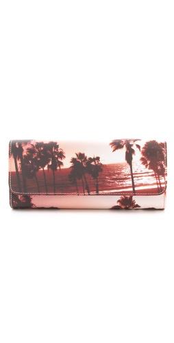 Juicy Couture Palm Tree Print Clutch
