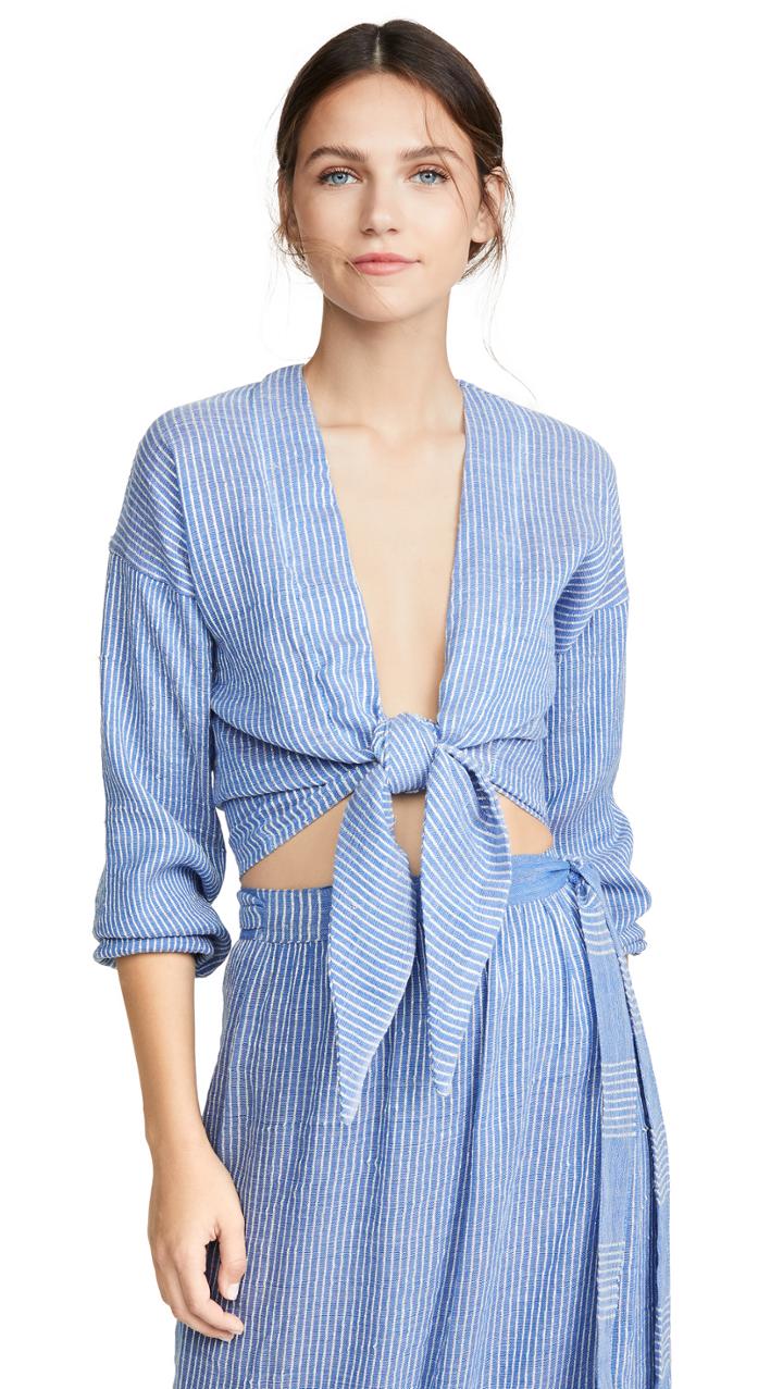 Lemlem Zinab Cropped Tie Top