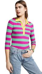 Jumper1234 Stripe Polo Cashmere Sweater