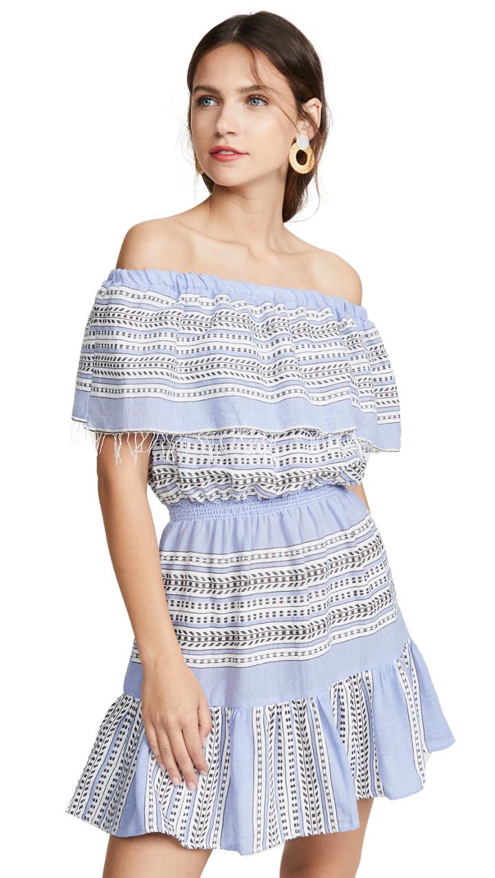 Lemlem Amira Off Shoulder Ruffle Dress