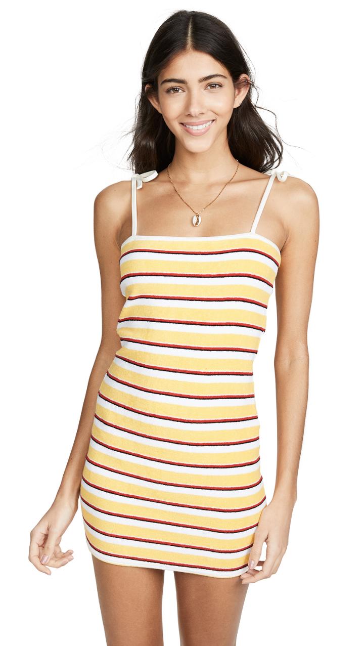 Solid Striped Shift Dress