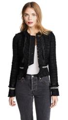 Alexander Wang Deconstructed Tweed Jacket With Chain Trim