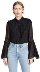 Divine Heritage Bell Sleeve Blouse With Lace Detail