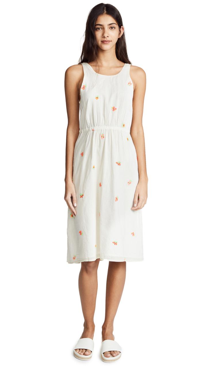Intropia Sleeveless Ivory Petal Dress