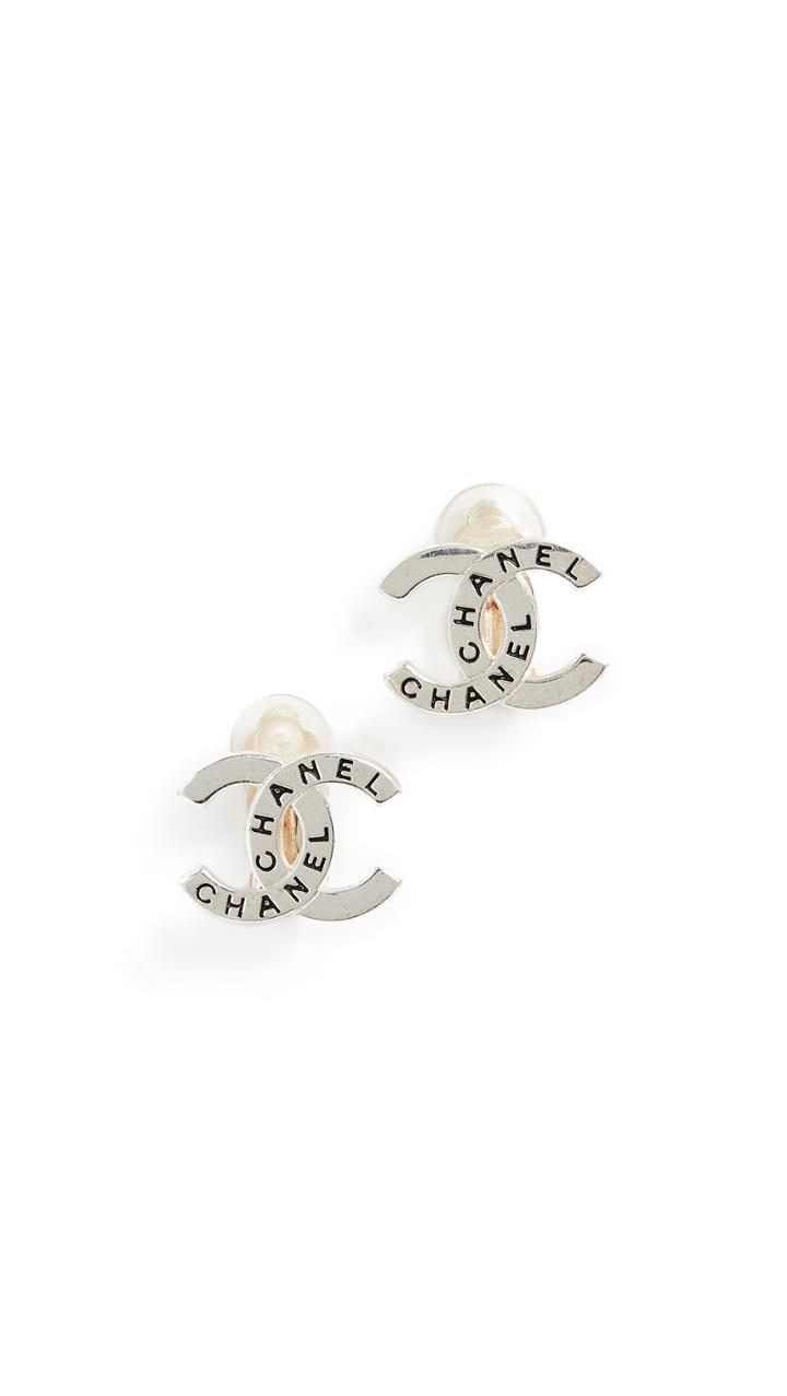 What Goes Around Comes Around Chanel Cc Logo Earrings