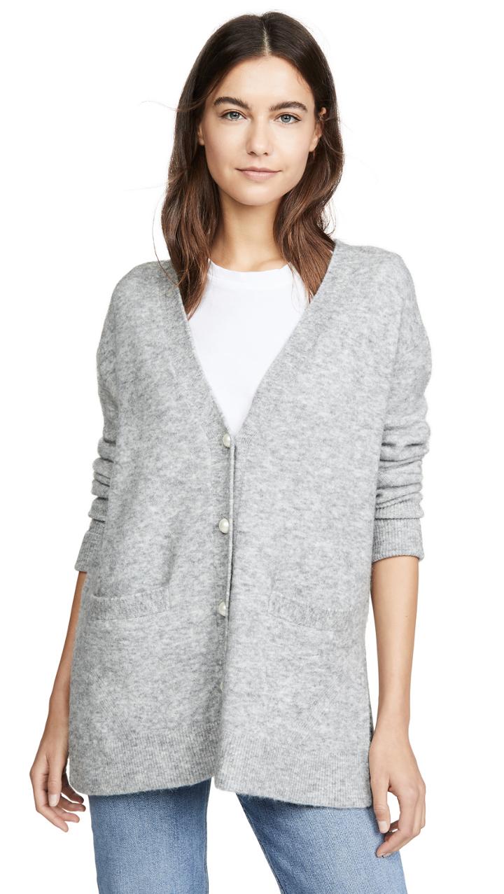 3 1 Phillip Lim Lofty Welt Pocket Cardigan With Pearls