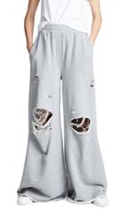 T By Alexander Wang Dry Distressed Wide Leg Pants