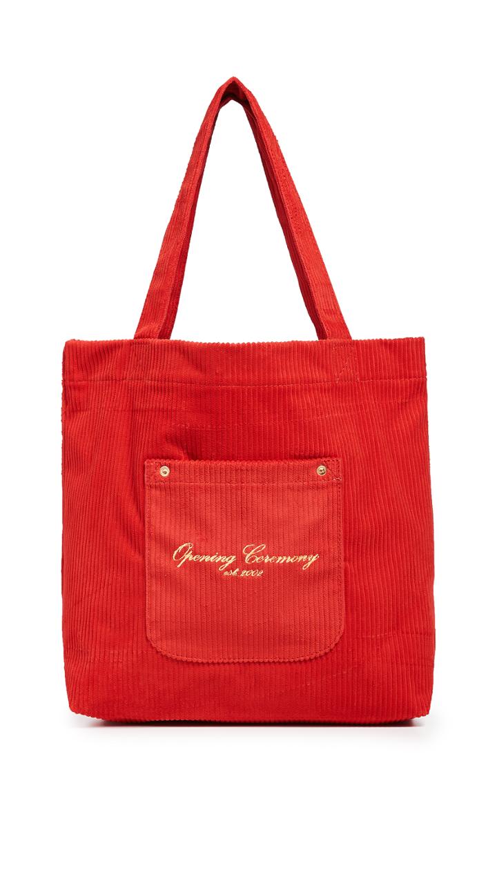 Opening Ceremony Corduroy Big Pocket Tote