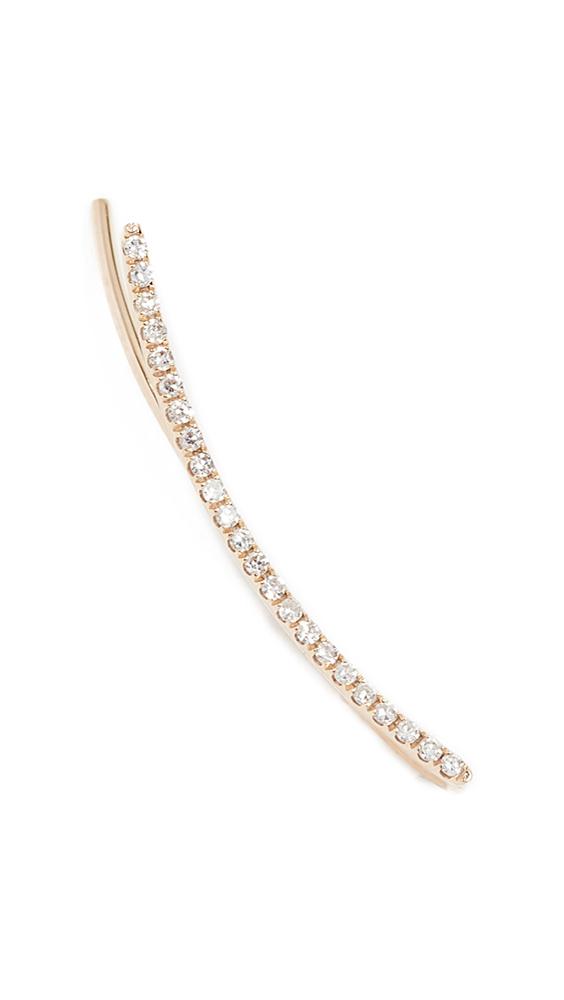 Ef Collection 14k Gold Floating Curved Bar Earring