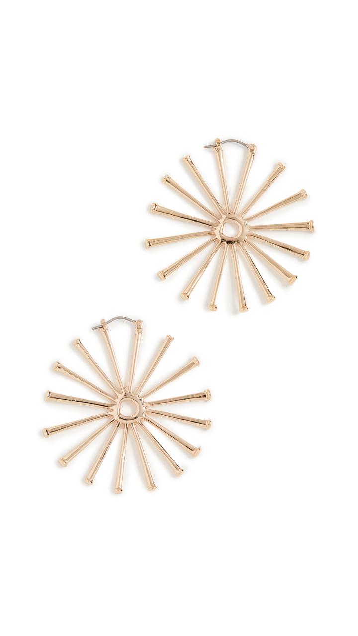 Tory Burch Horsehoe Nail Hoop Earrings