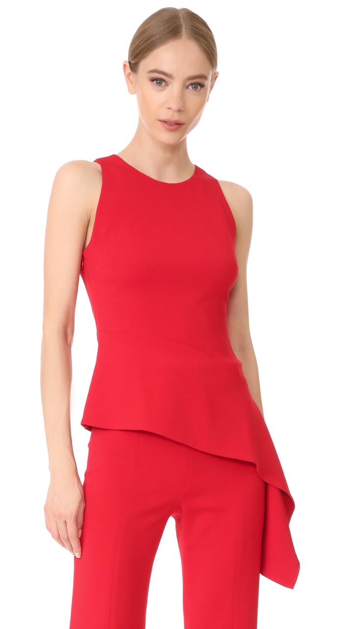 Cushnie Et Ochs Sleeveless Top With Asymmetrical Seam