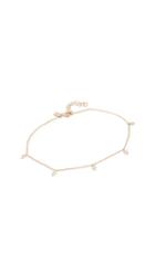 Ef Collection 14k Diamond Mini Teardrop Chain Anklet