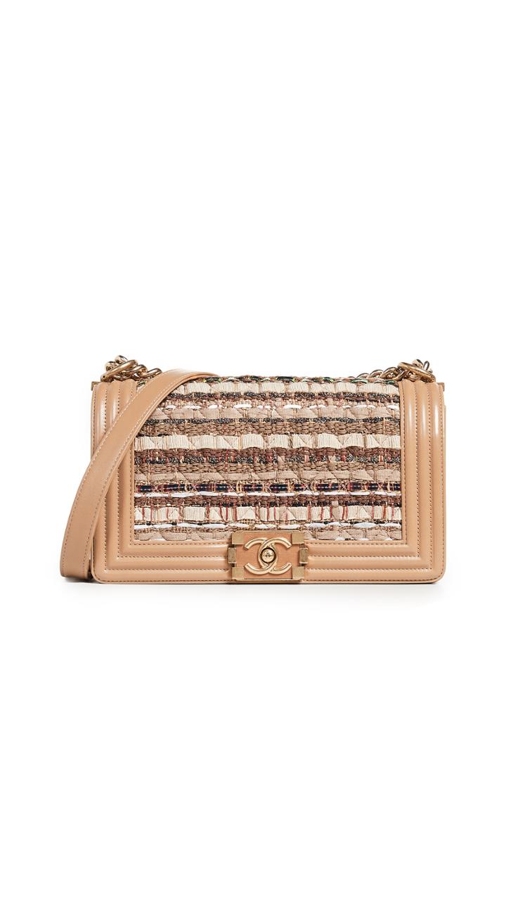 What Goes Around Comes Around Chanel Tweed Medium Boy Bag