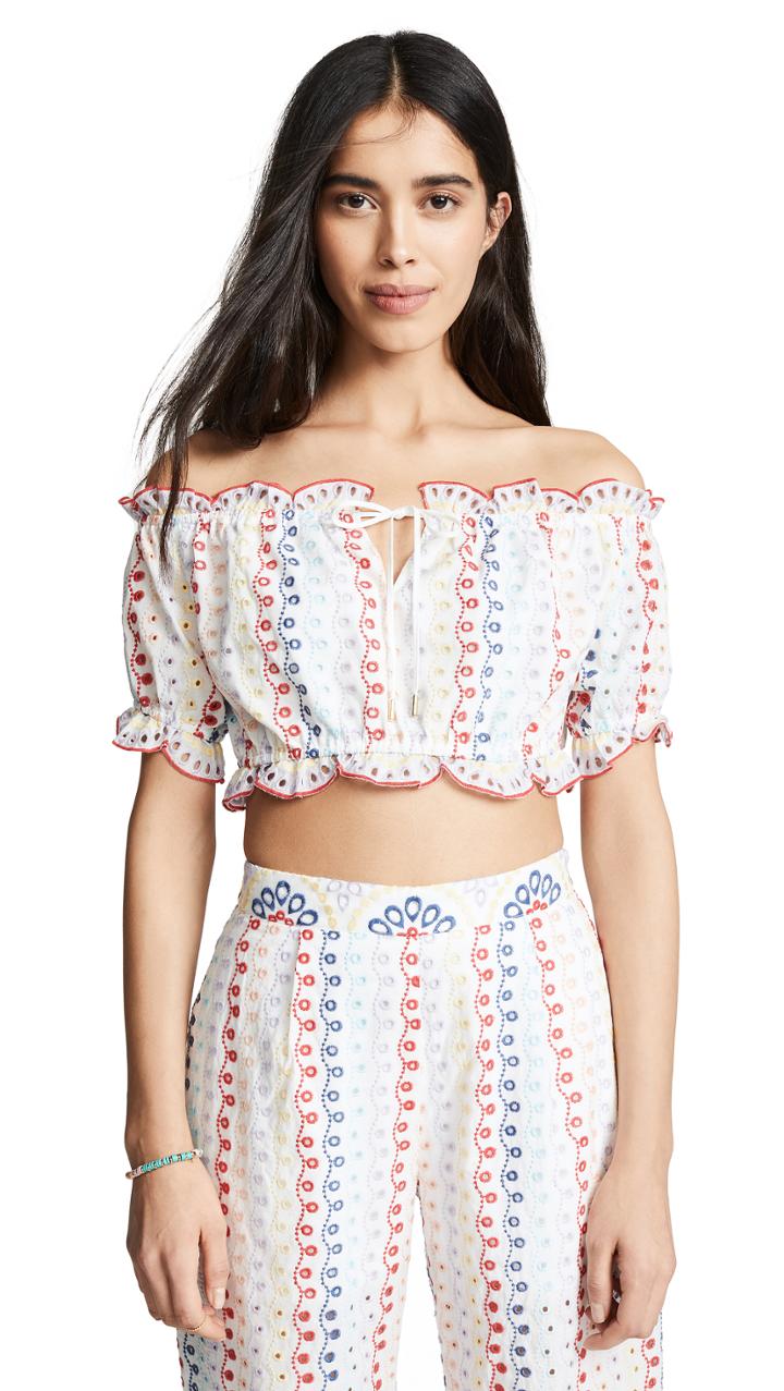 Red Carter Maya Top
