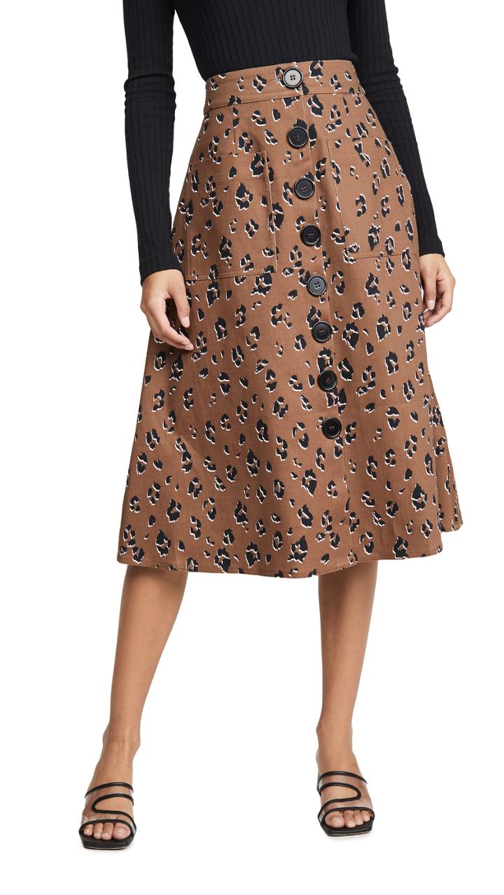 Nicholas Button Front Skirt