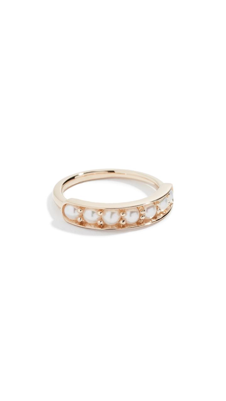 Jane Taylor 14k Half Eternity Band Ring