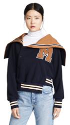 Monse Varsity Off Shoulder Bomber