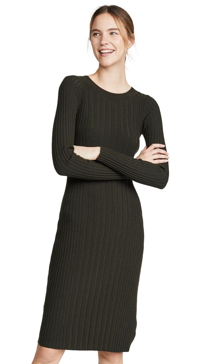 Vince Mixed Rib Dress