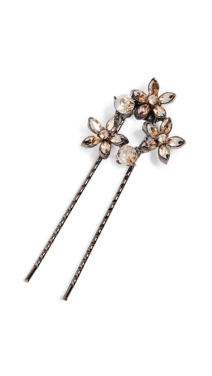 Oscar De La Renta Crystal Star Hair Pin