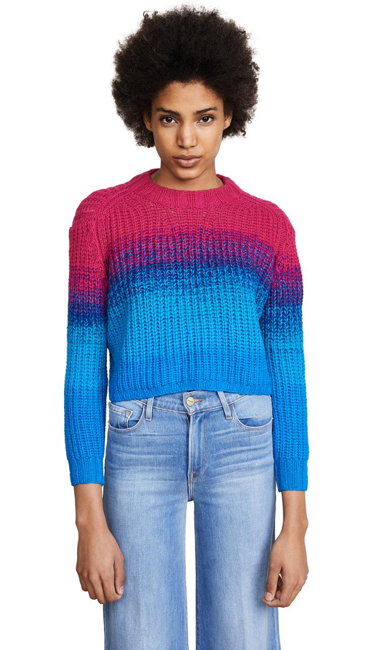 Spencer Vladimir Rainbow Rib Cashmere Top