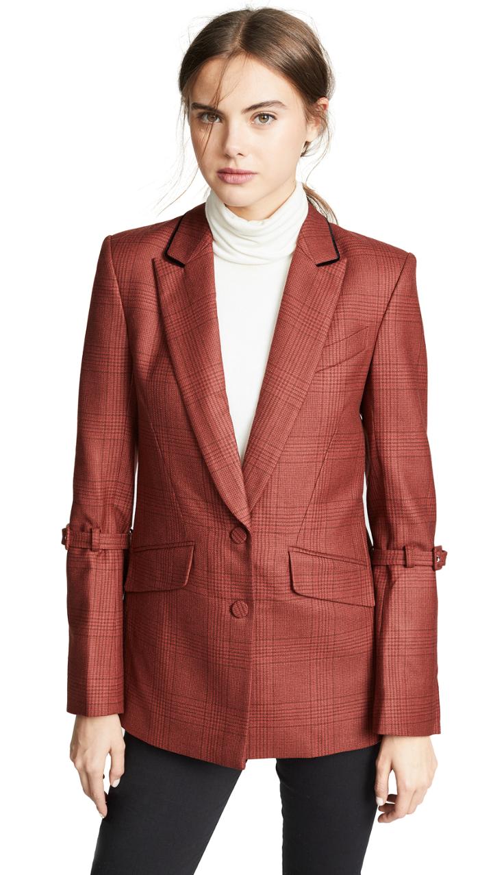 Jonathan Simkhai Wool Boyfriend Blazer