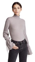 Ryan Roche Furry Sleeve Cashmere Sweater