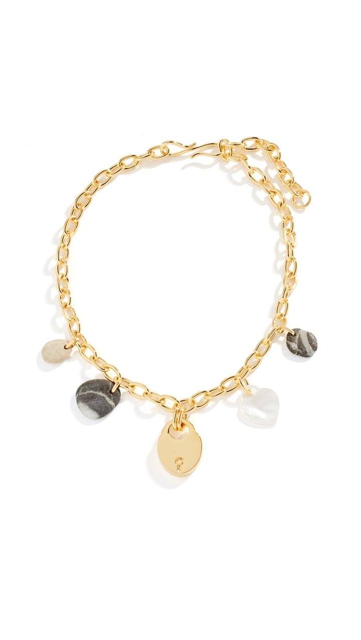 Lizzie Fortunato Heart Of Gold Single Strand Necklace