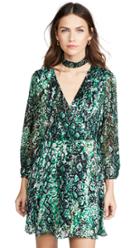 Alice Olivia Rita Blouson Sleeve Removable Mock Neck Dress