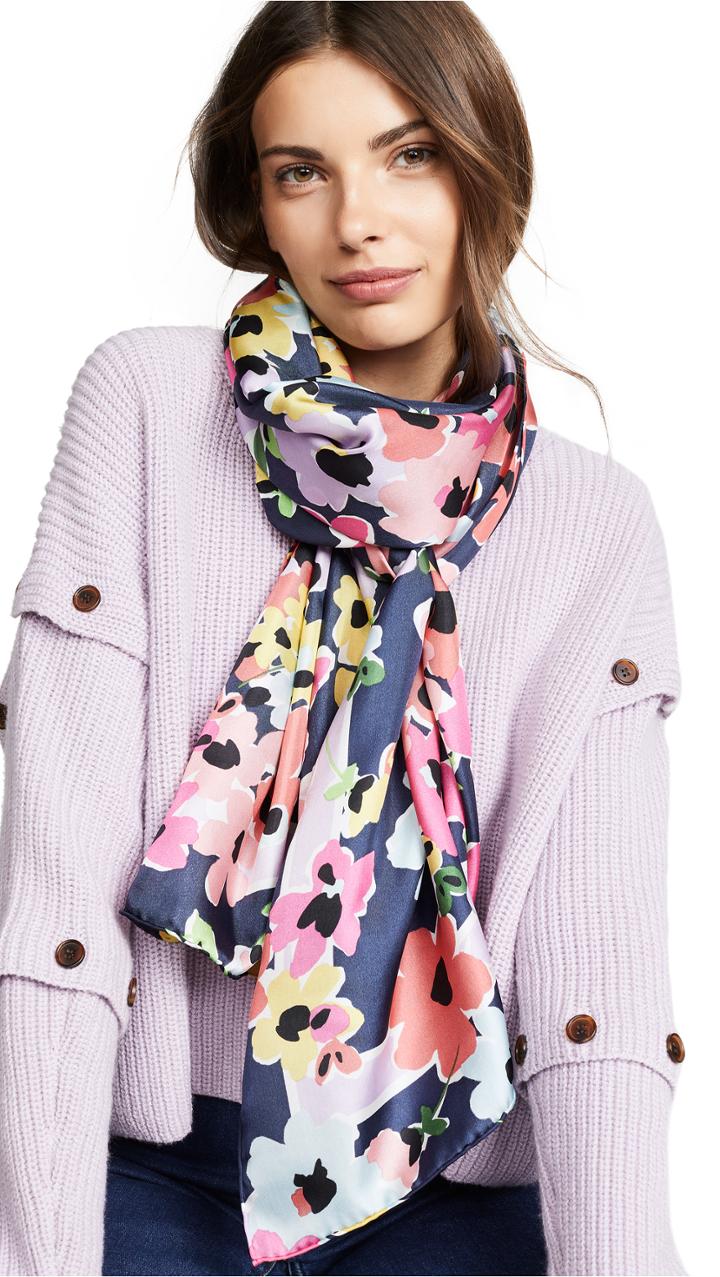 Kate Spade New York Wild Bouquet Silk Oblong Scarf