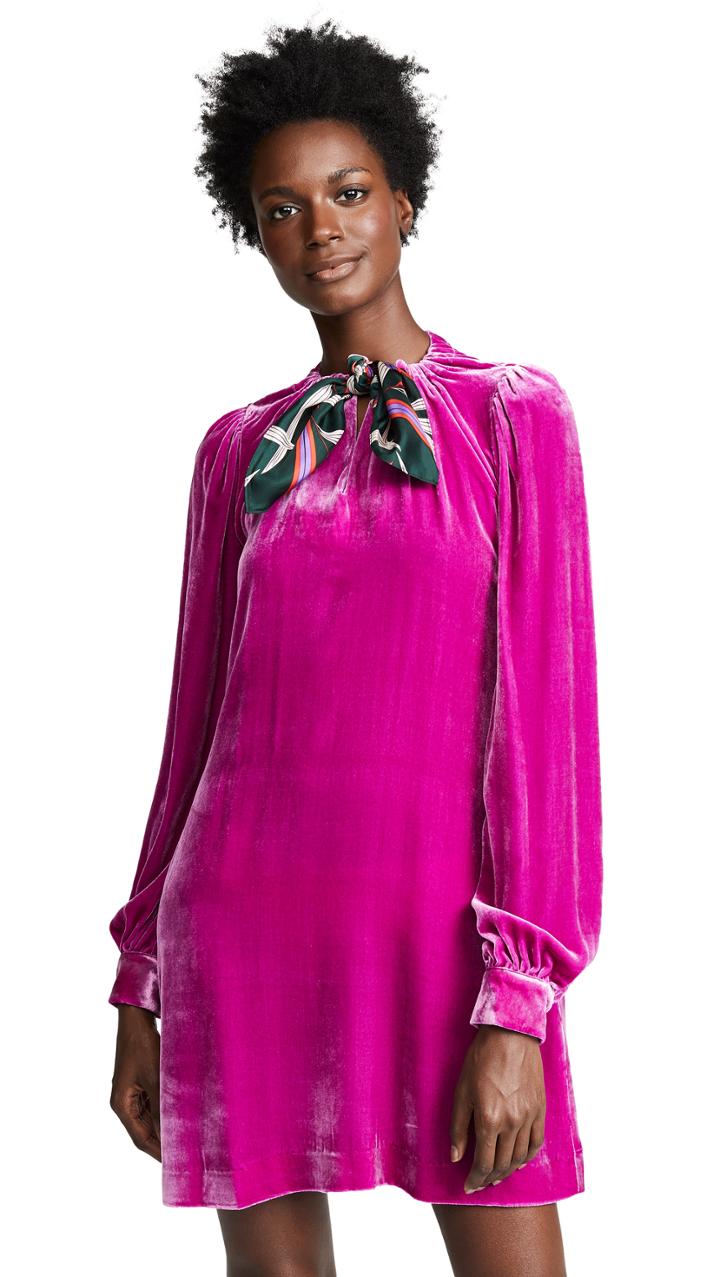 Diane Von Furstenberg Velvet Mini Dress