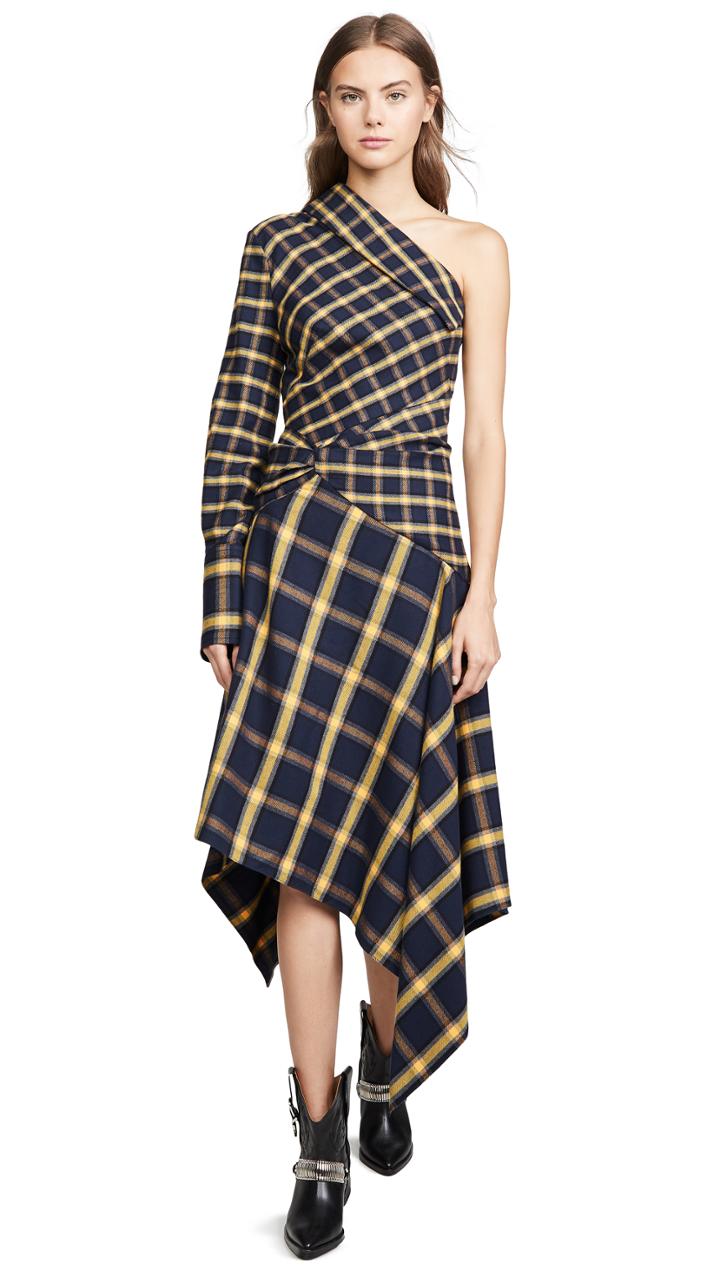 Monse Asymmetrical Patchwork Dress