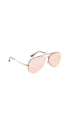 Ray Ban Blaze Flat Lens Pilot Aviator Sunglasses
